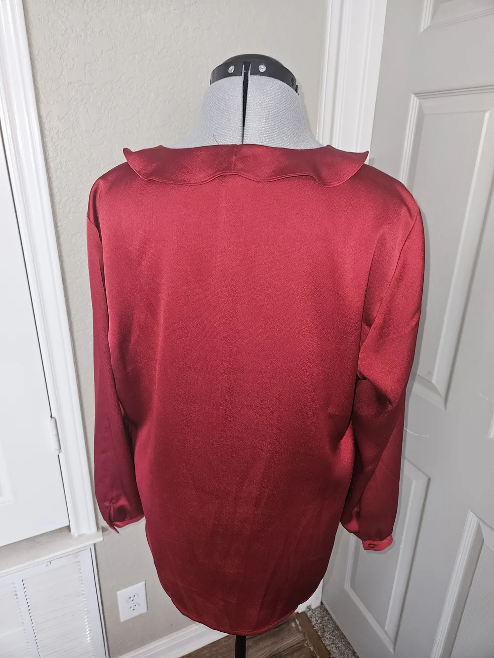 Vince Camuto Crimson Ruffle Front Blouse